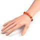 Chips Natural Carnelian(Dyed) Beaded Stretch Bracelets UK-BJEW-JB01826-04-3