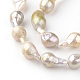 Natural Baroque Pearl Keshi Pearl Beads Strands UK-PEAR-R064-28-1