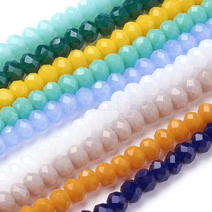 Imitation Jade Glass Beads Strands UK-GLAA-R135-3mm-M1-1
