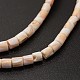 Column Natural Spiral Shell Red Lip Shell Beads Strands UK-SHEL-E355-19-K-2