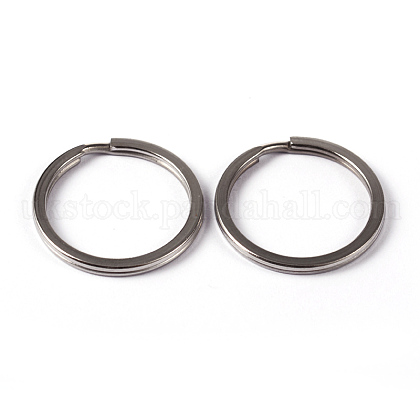 304 Stainless Steel Split Key Rings UK-STAS-L176-20-1