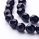 Half-Handmade Transparent Glass Beads Strands UK-GF12mmC27Y-K-2
