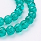 Spray Painted Crackle Glass Beads Strands UK-CCG-Q001-6mm-15-K-3