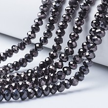 Electroplate Transparent Glass Beads Strands