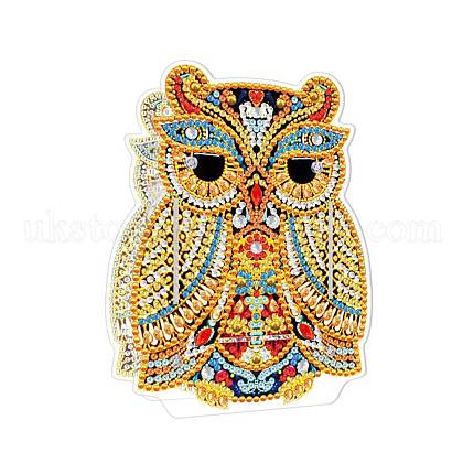 5D DIY Owl Pattern Animal Diamond Painting Pencil Cup Holder Ornaments Kits UK-DIY-C020-03-1