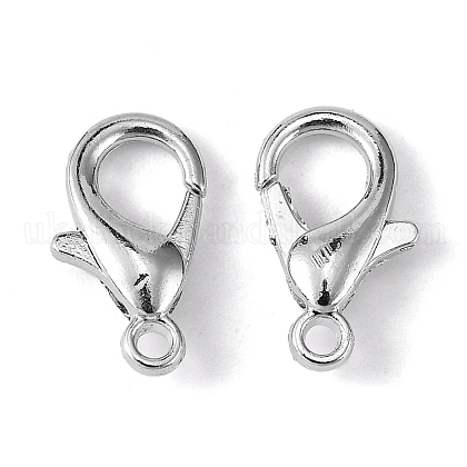 Platinum Plated Alloy Lobster Claw Clasps UK-X-E102-NF-1