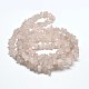 Chip Natural Rose Quartz Beads Strands UK-G-N0134-12-2