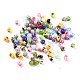 Handmade Millefiori Glass Round Beads UK-X-LAMP-J038-4mm-M-1