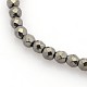 Electroplate Non-magnetic Synthetic Hematite Beads Strands UK-G-O008-04-2