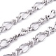 304 Stainless Steel Figaro Chains UK-CHS-L001-138-0.8mm-3