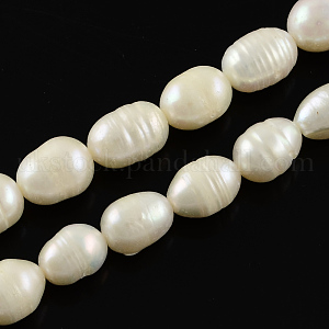 Natural Cultured Freshwater Pearl Beads Strands UK-X-A23WB011