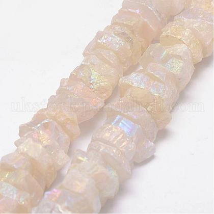 Plated Natural Crystal Agate Beads Strands UK-G-UK0009-52F-1