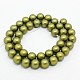 Round Shell Pearl Frosted Beads Strands UK-BSHE-I002-6mm-18-K-2