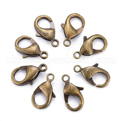 Brass Lobster Claw Clasps UK-KK-903-AB-NF-1