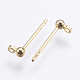 Brass Stud Earrings Findings UK-KK-G333-09G-NF-2