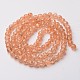 Spray Painted Crackle Glass Beads Strands UK-CCG-Q001-8mm-05-K-2