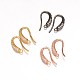 Brass Earring Hooks UK-ZIRC-K018-01M-K-1