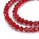 Opaque Solid Color Glass Beads Strands UK-GLAA-Q080-4mm-B13-3