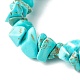 Synthetic Turquoise(Dyed) Chip Bead Stretch Bracelets for Children UK-BJEW-JB06388-08-4