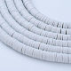 Flat Round Eco-Friendly Handmade Polymer Clay Beads UK-CLAY-R067-6.0mm-39-3