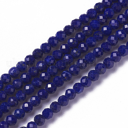 Natural Lapis Lazuli Beads Strands UK-G-F596-49-1