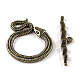 Tibetan Style Snake Toggle Clasps UK-X-TIBE-A5836-AB-NR-1