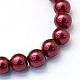 Baking Painted Pearlized Glass Pearl Round Bead Strands UK-HY-Q330-8mm-39-2