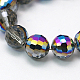 Electroplate Glass Beads Strands UK-EGLA-S038-8mm-K-2