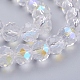 Electroplate Glass Beads Strands UK-GR10MMY-28-K-3