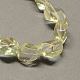 Electroplate Transparent Glass Beads Strands UK-EGLA-Q044-01-K-1
