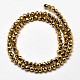 Faceted Round Full Plated Electroplate Glass Beads Strands UK-EGLA-J130-FP02-K-2