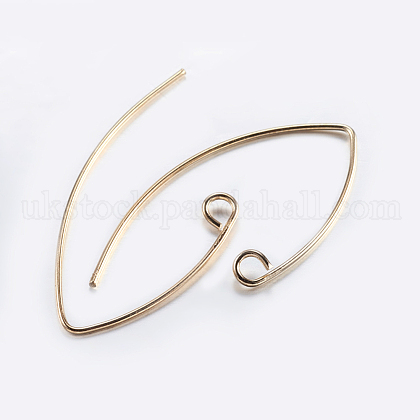 Brass Earring Hooks UK-KK-K197-60G-1