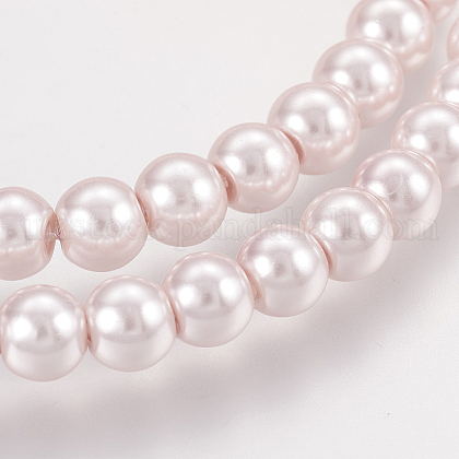Glass Pearl Beads Strands UK-HY-4D-B43-1