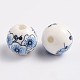 Handmade Printed Porcelain Beads UK-CF181Y-2