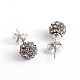 (Jewelry Parties Factory Sale)Polymer Clay Rhinestone Ball Stud Earrings UK-EJEW-O041-02J-1