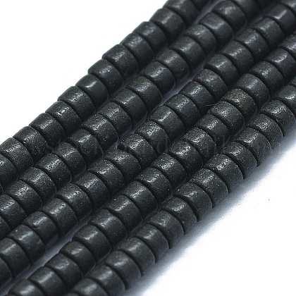 Natural Black Stone Beads Strands UK-G-F631-A14-1