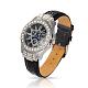 Stainless Steel Leather Diamond-studded Wristwatch Quartz Watches UK-WACH-N008-04B-2