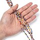Round Handmade Millefiori Glass Beads Strands UK-LK-R004-80-4