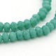 Opaque Solid Color Crystal Glass Rondelle Beads Strands UK-EGLA-F049A-03-1