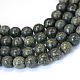 Natural Serpentine/Green Lace Stone Round Bead Strands UK-G-E334-6mm-14-1