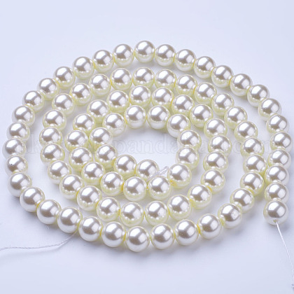 Glass Pearl Beads Strands UK-HY-10D-B02-1