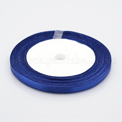 1/4 inch(6mm) Dark Blue Satin Ribbon UK-X-RC6mmY038-1