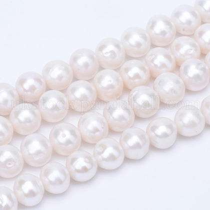 Natural Cultured Freshwater Pearl Beads Strands UK-PEAR-R063-17-1