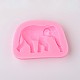 Elephant Design DIY Food Grade Silicone Molds UK-AJEW-L054-30-2