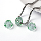 Fascinating No Metal Core Rondelle Light Green Charm Glass Large Hole European Beads Fits Bracelets & Necklaces&nbsp;UK-X-GDA006-15-2