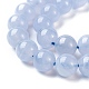 Grade AA Natural Blue Agate Beads Strands UK-G-F222-30-8mm-1-2