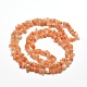 Natural Red Aventurine Chip Bead Strands UK-G-M205-10A-2