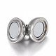 304 Stainless Steel Magnetic Clasps with Loops UK-STAS-K006-8mm-04C-4