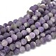 Frosted Natural Amethyst Round Bead Strands UK-G-L357-8mm-07-1