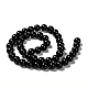 Natural Eyeless Obsidian Beads Strands UK-G-K123-06-8mm-2